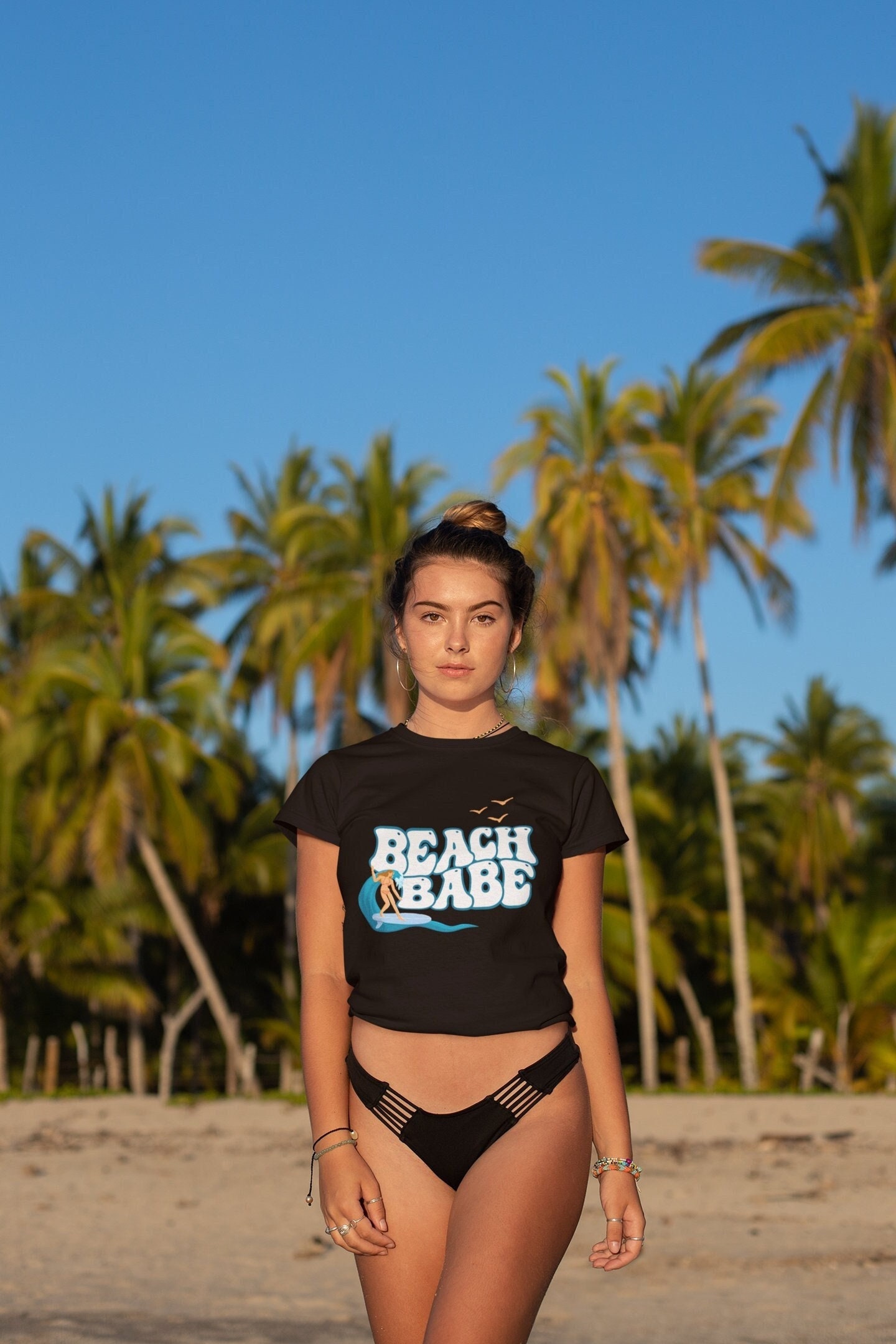 Beach Babe Surfer Tshirt | Gift For Surfer, Beach Lover, Hippie, Free Spirit, Friend | Vacation, Hawaiian, Surfing Tee | Bikini | Pacific