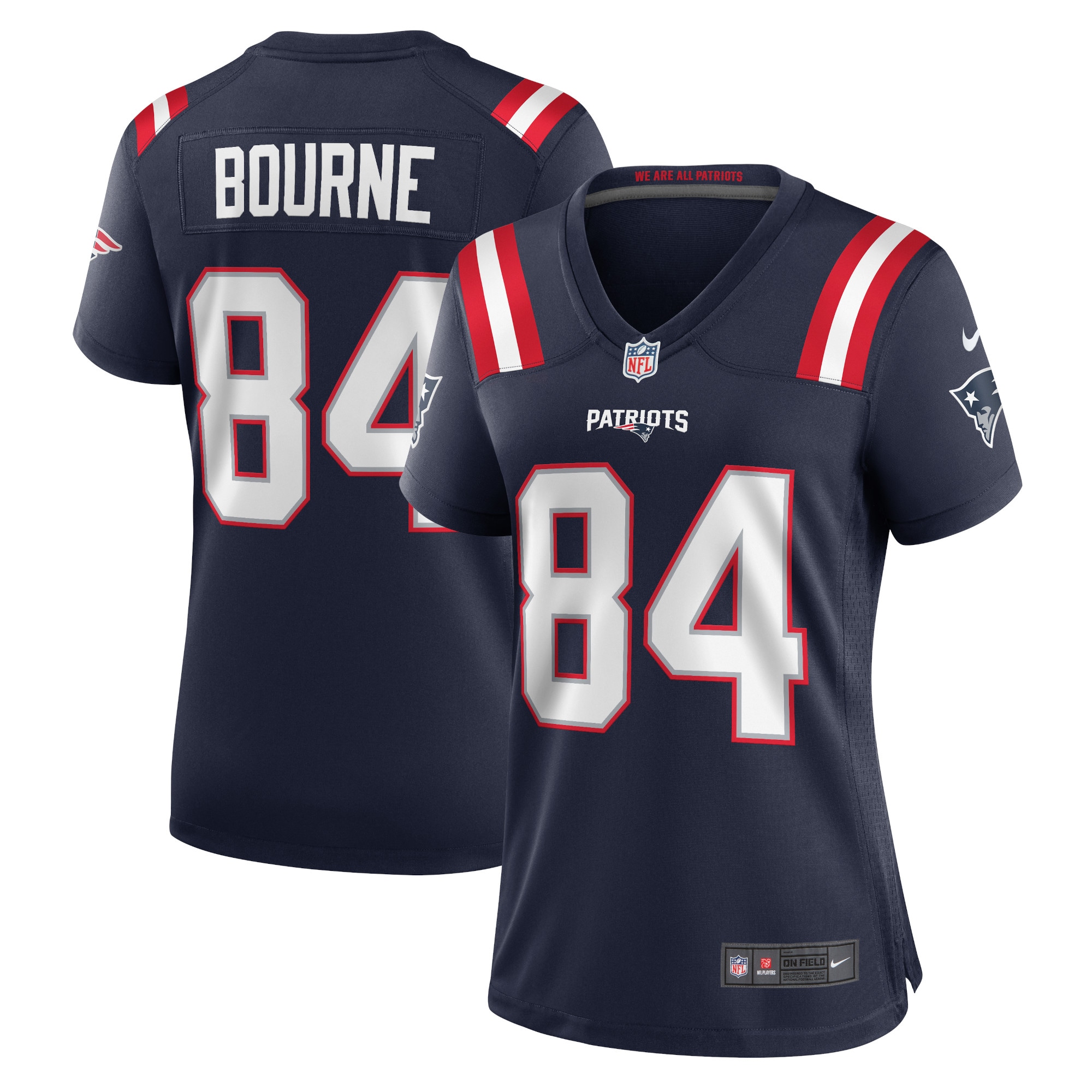 Kendrick Bourne New England Patriots Women's Game Jersey – Navy