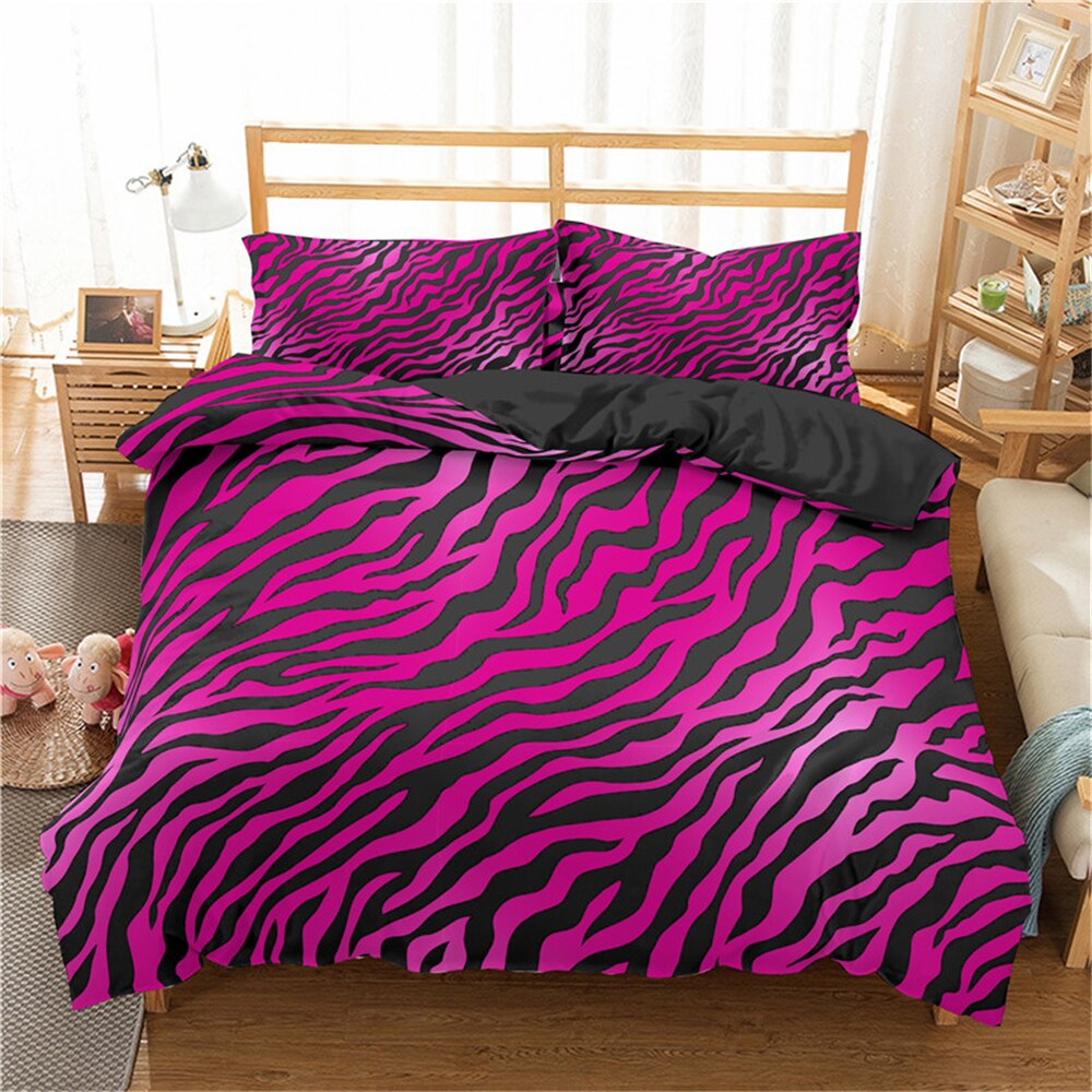 3D Bedding Sets Colorful Leopard Duvet Cover Pillowcase Twin Queen King Size Bed Clothes Fors