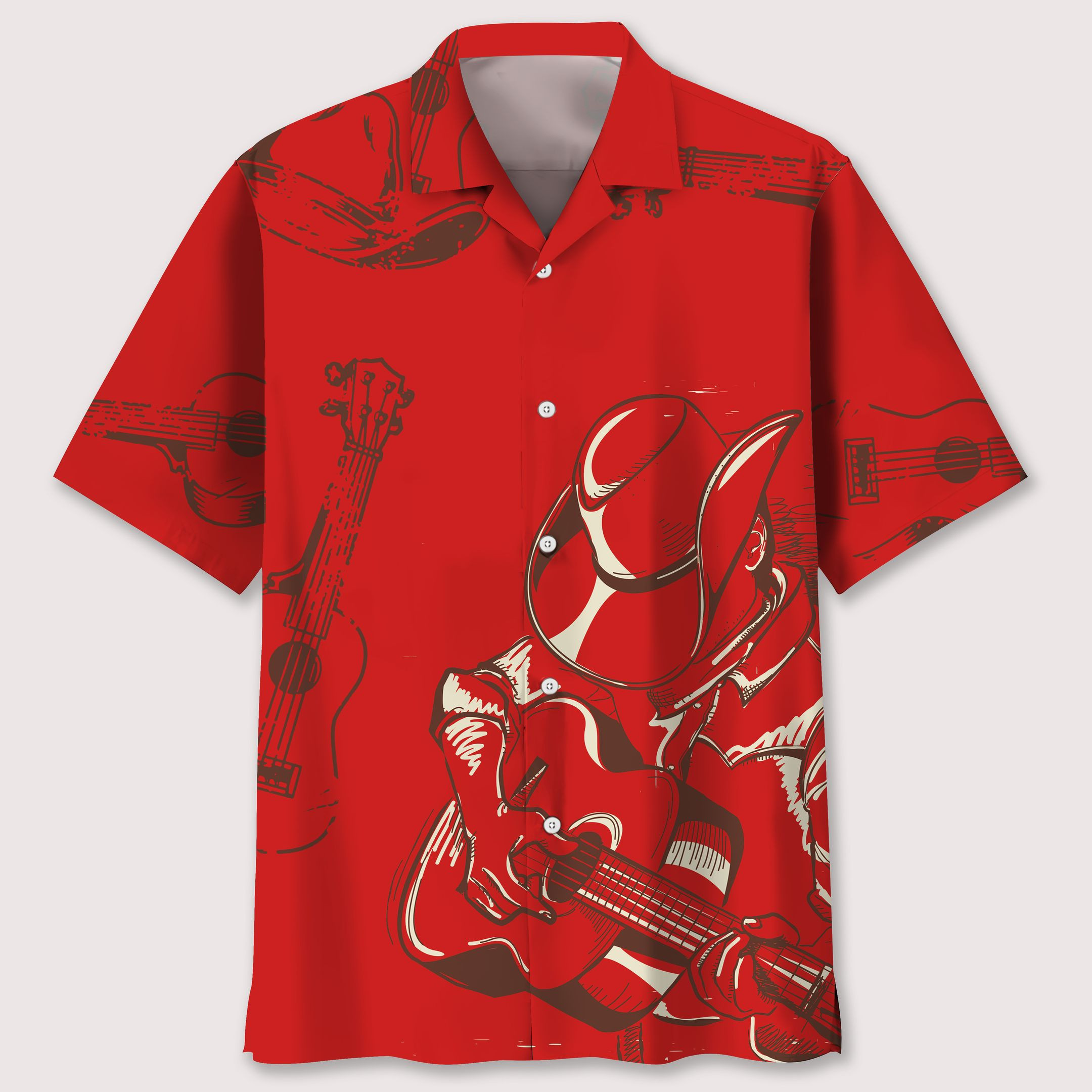 Vintage Guitar Hawaiian Shirt Ha5996