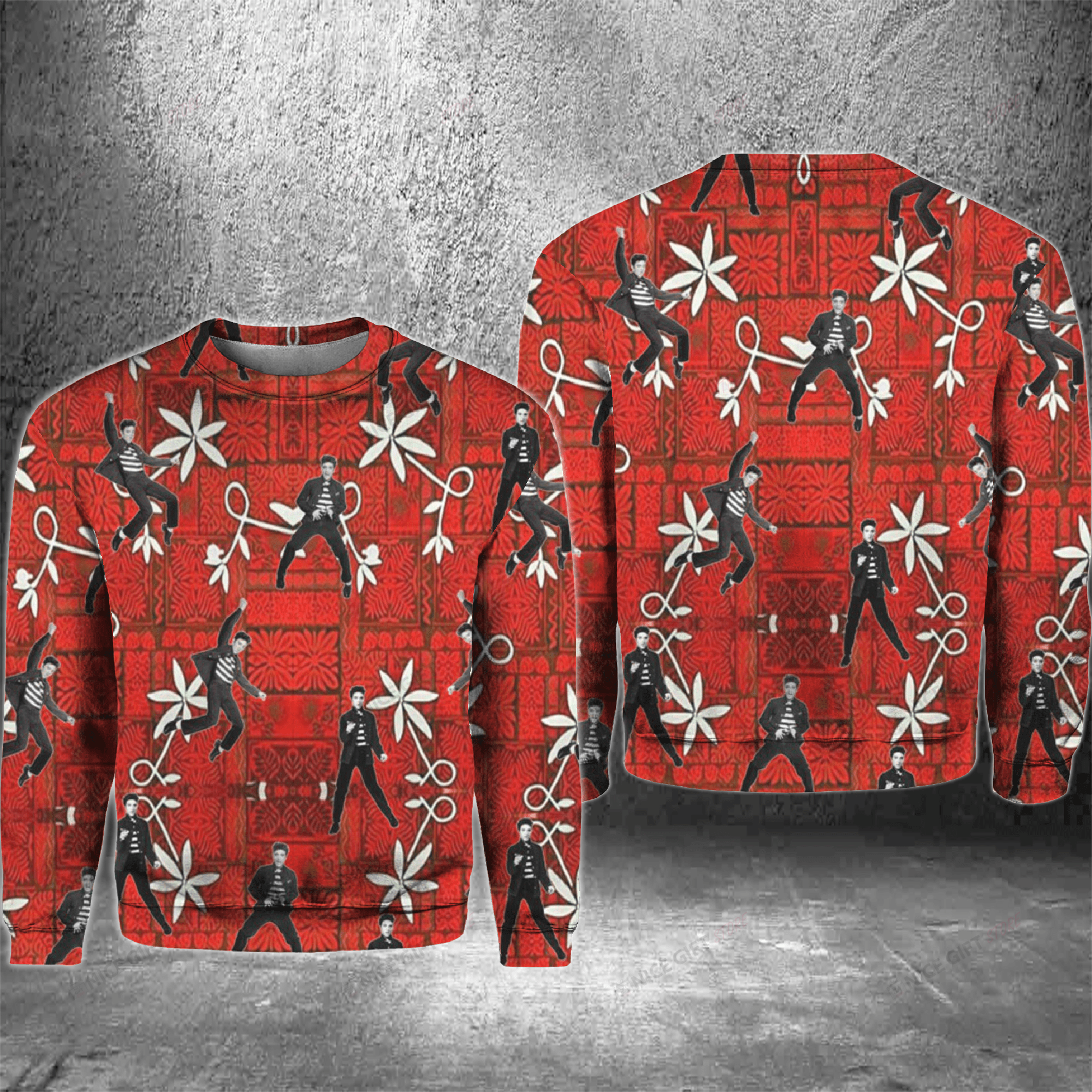 Elvis Presley Crewneck Sweatshirt 3Cs-C0V7