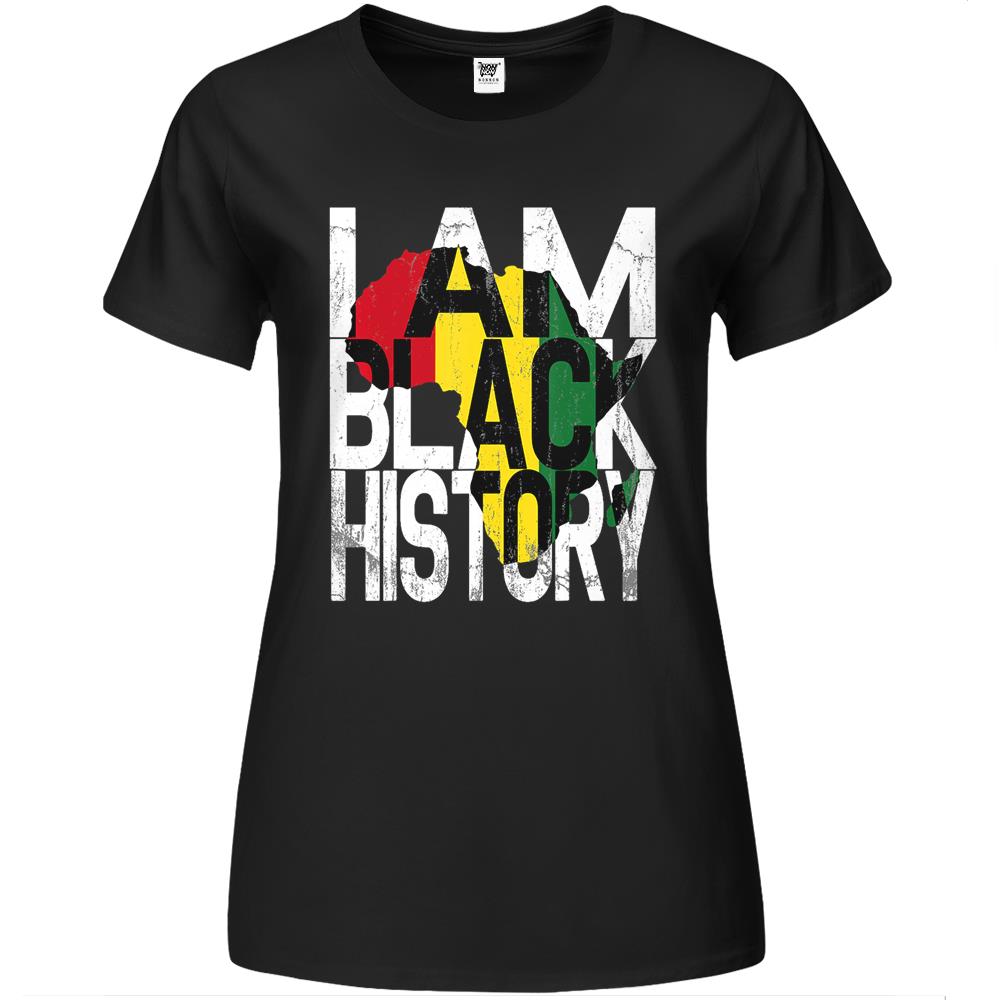 I Am Black History Month African American Pride Premium Womens T Shirts