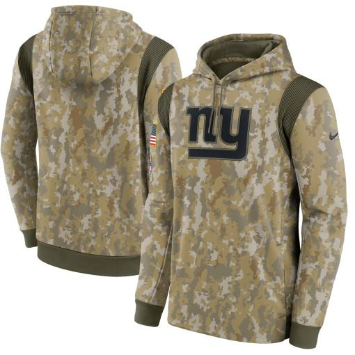 New York Giants 2021 Salute To Service Therma Performance Pullover Hoodie – Camo