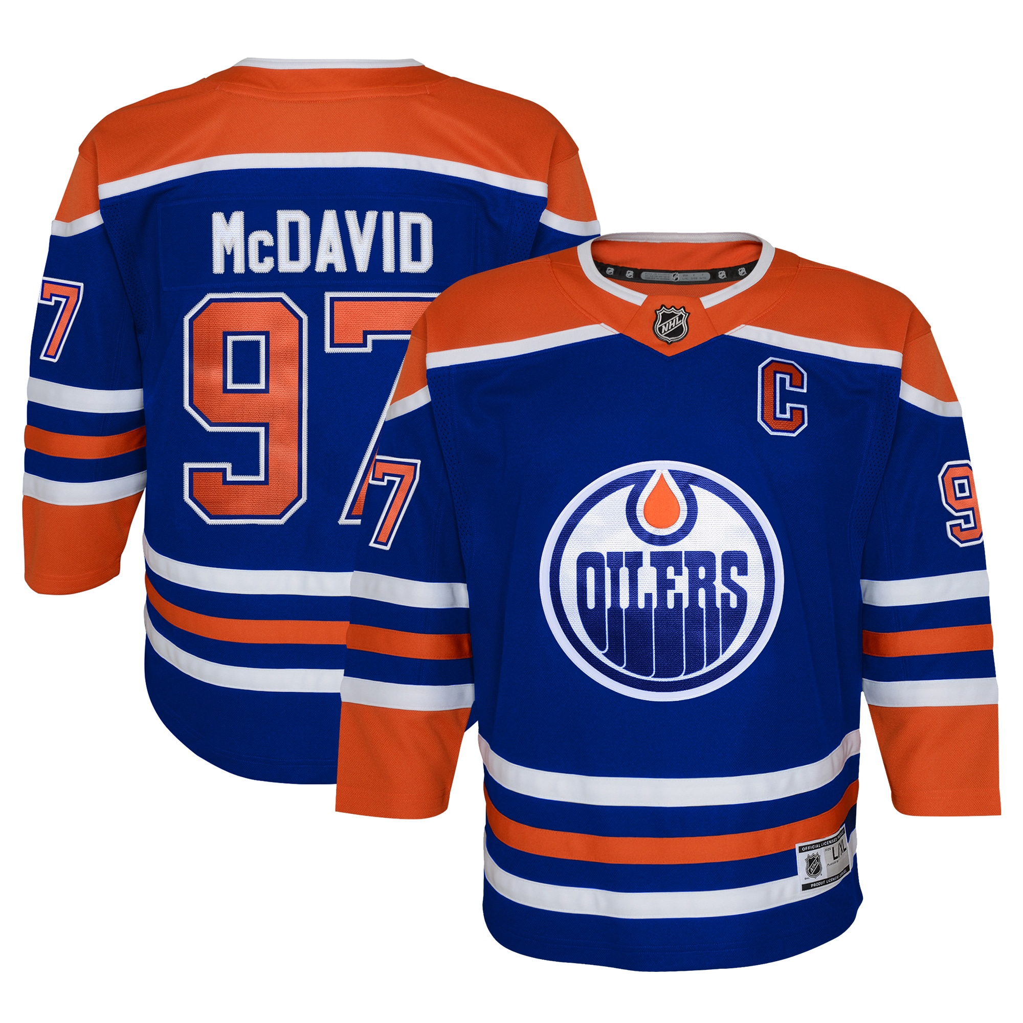 Connor McDavid Edmonton Oilers Youth Home Premier Player Jersey – Royal