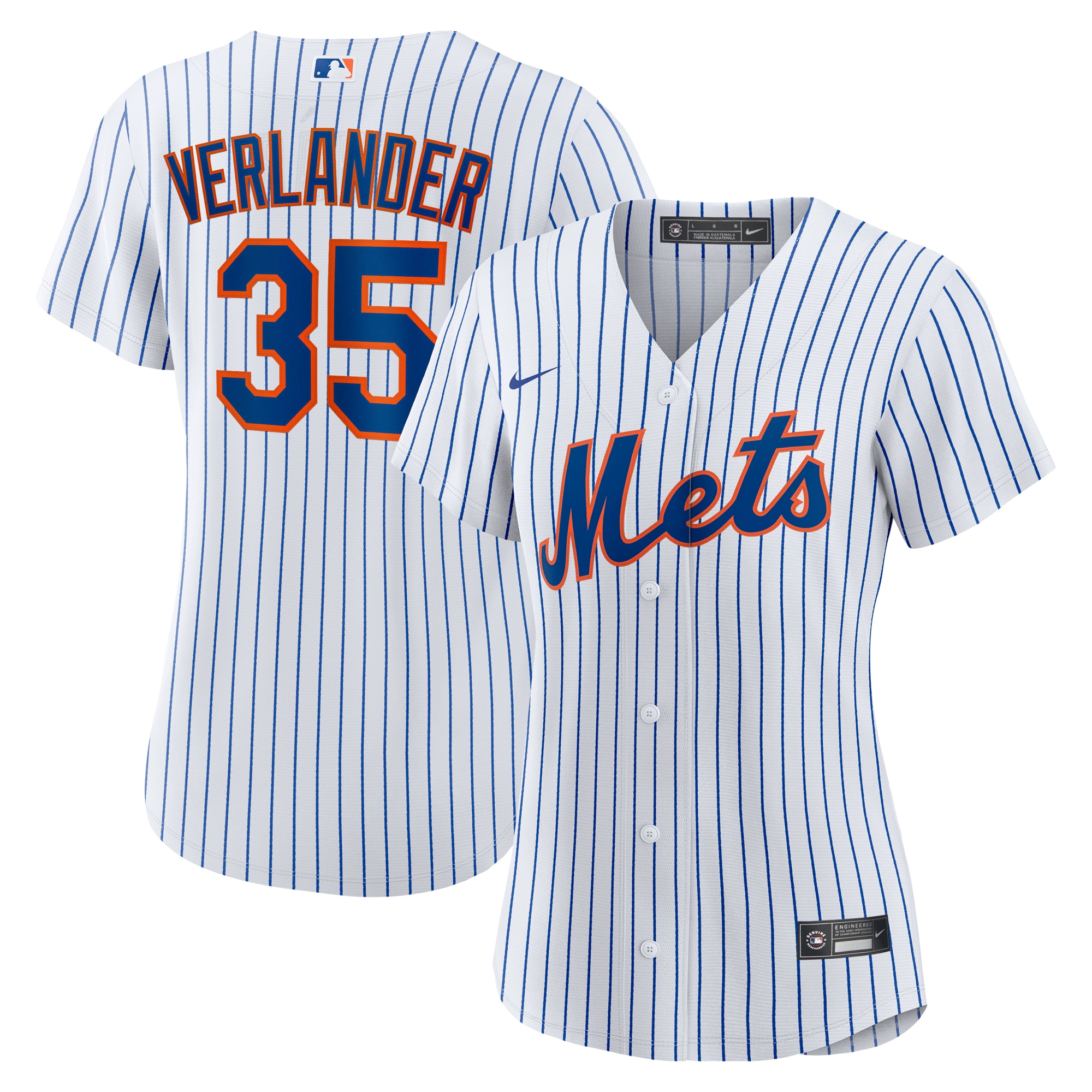 Women’s New York Mets Justin Verlander White/Royal Home Player Jersey