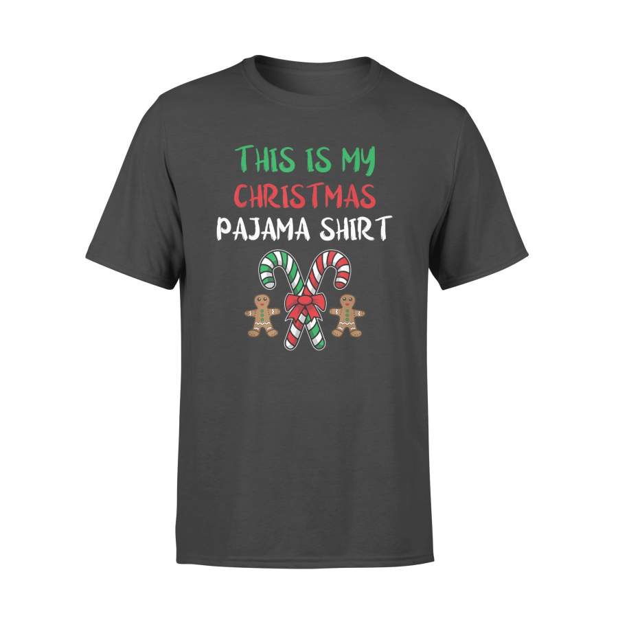 This Is My Christmas Pajama Gingerbread Man Candy Cane – Standard T-shirt