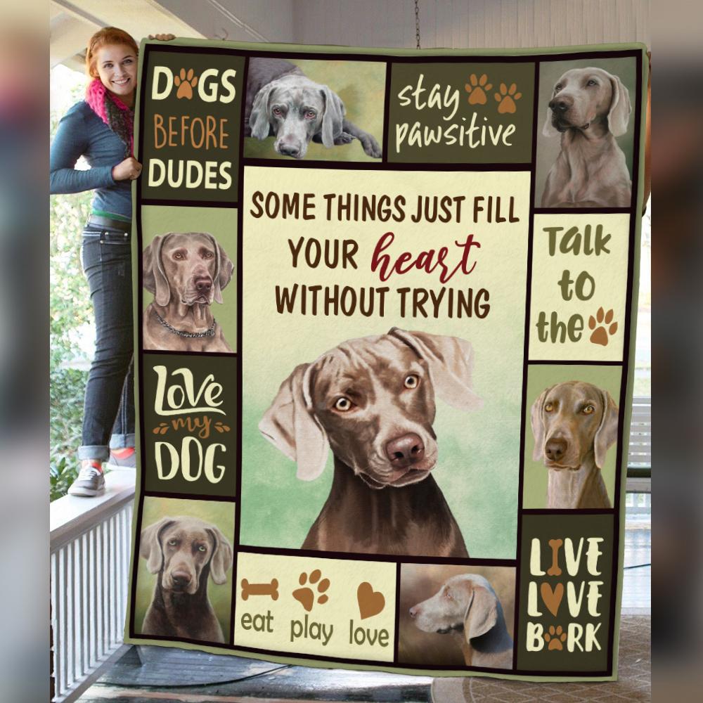 Weimaraner Dog 6 Fleece Blanket, Sherpa Blanket, Gift For Parent, Family Member, Friends Gift, Christmas Gift, Home Decor, Home Living