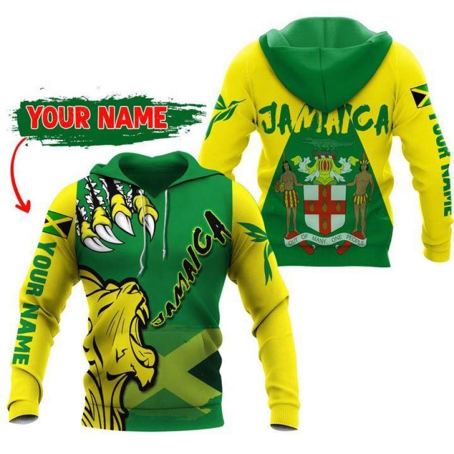 Custom Jamaica lion roar 3d hoodie shirt for men and women HG62611