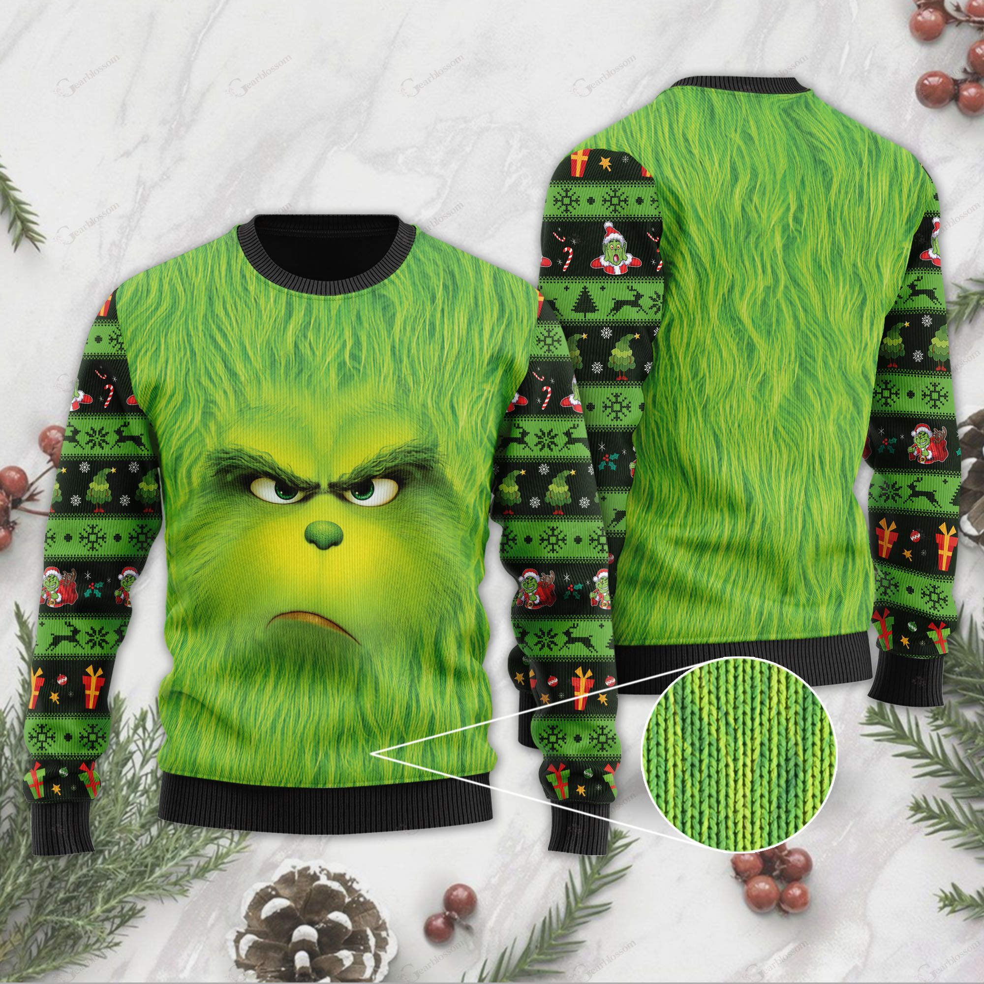 The Grinch Ugly Sweater For Some One Who Loves Grinch On National Ugly Sweater Day And Christmas Time 0190 T4LTB0029