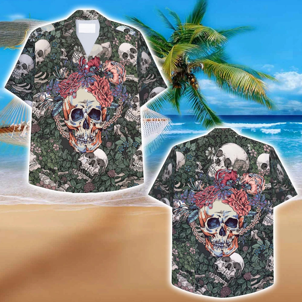 Vintage Natural Skull Hawaii Shirt Ha45676