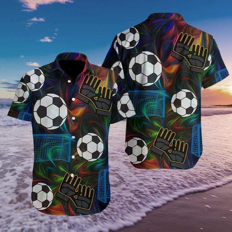 Shop Soccer Colorful Light Hawaii Aloha Shirts Ha85359