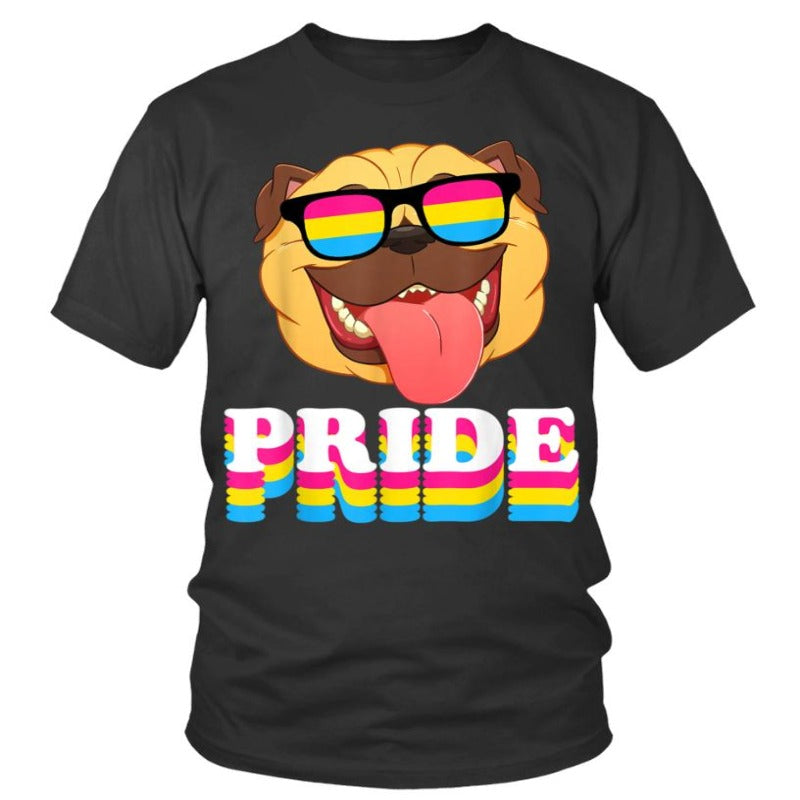 Pug Pansexual Pride LBGT Gift Dog Lovers T-shirt