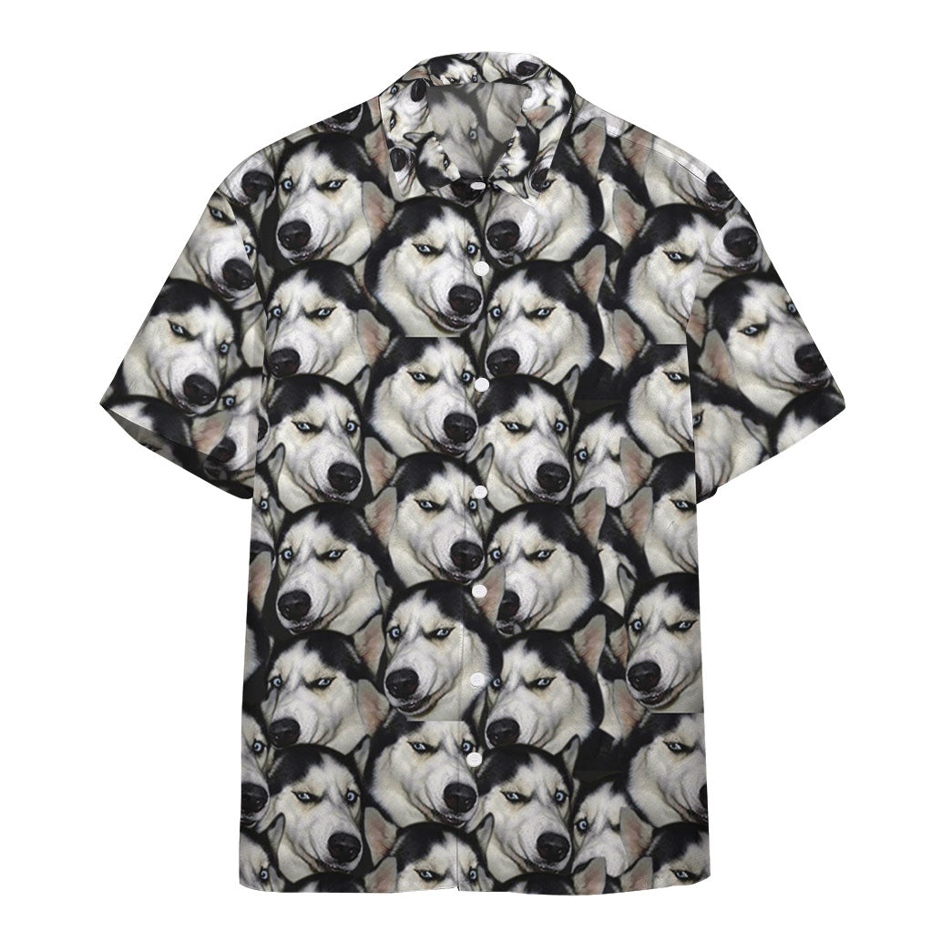 Gearhumans Funny Husky Custom Hawaiian Shirt Ha24772