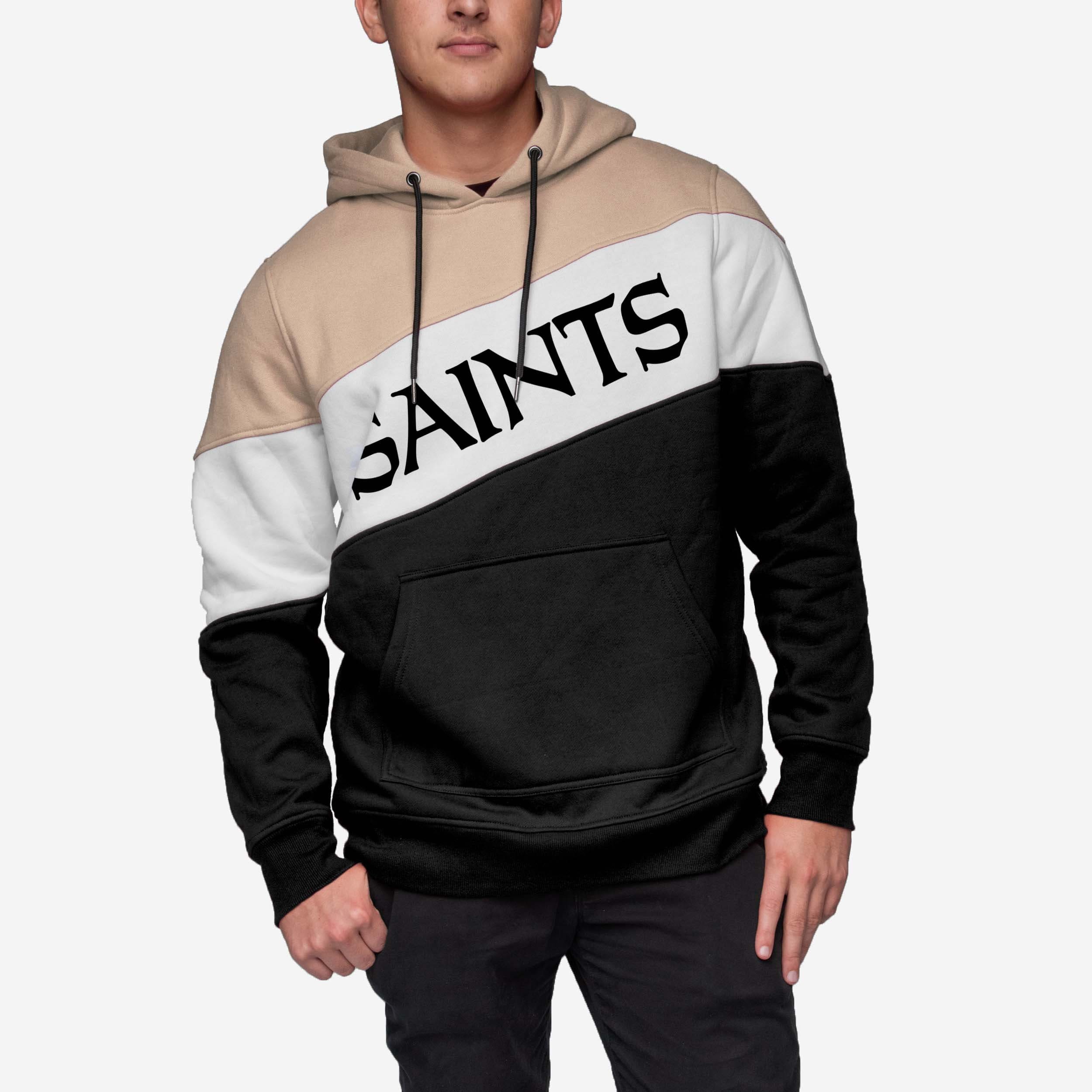 New Orleans Saints Wordmark Colorblock Hoodie