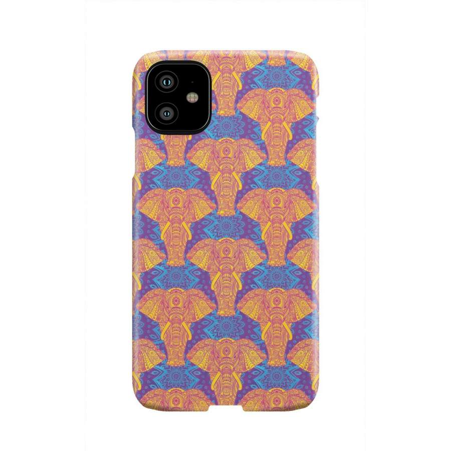 Yellow Elephant Mandala Print Iphone & Android Phone Cases