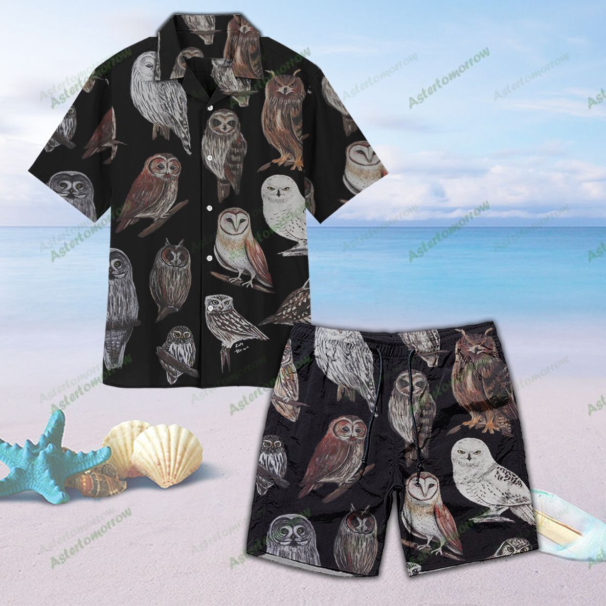 Owls Unisex Hawaiian Shirt Beach Nocturnal Animals Hawaiian Ha111817