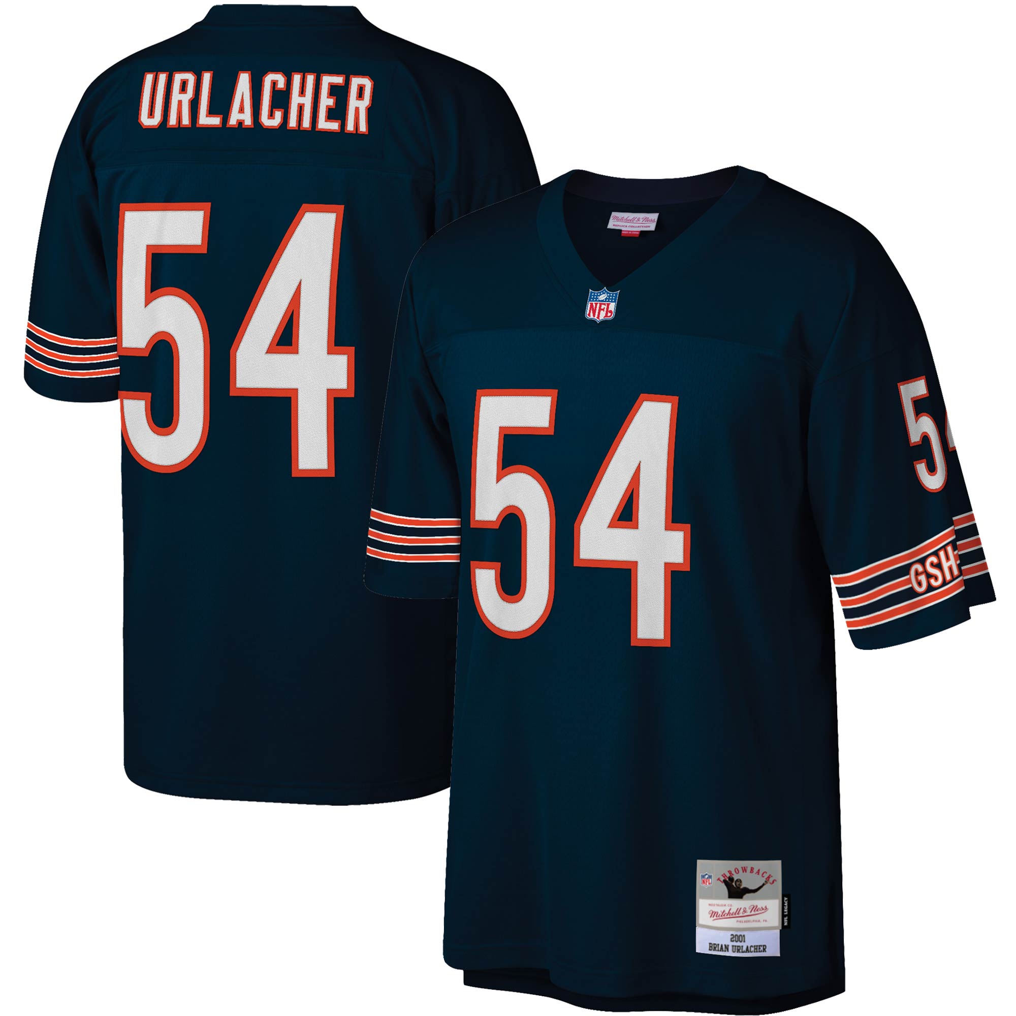 Men’s Chicago Bears Brian Urlacher Mitchell & Ness Navy Legacy Jersey