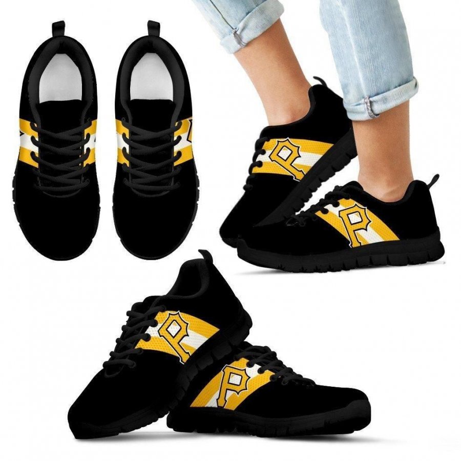 Three Colors Vertical Pittsburgh Pirates Sneakers #114