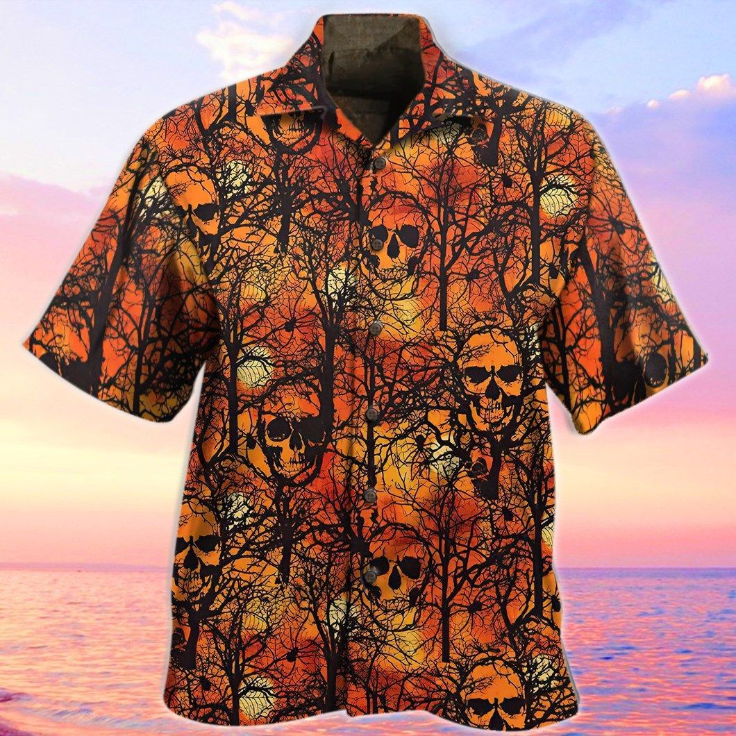 Get Now Skull In Forest All Over Hawaii Shirt Ha31108