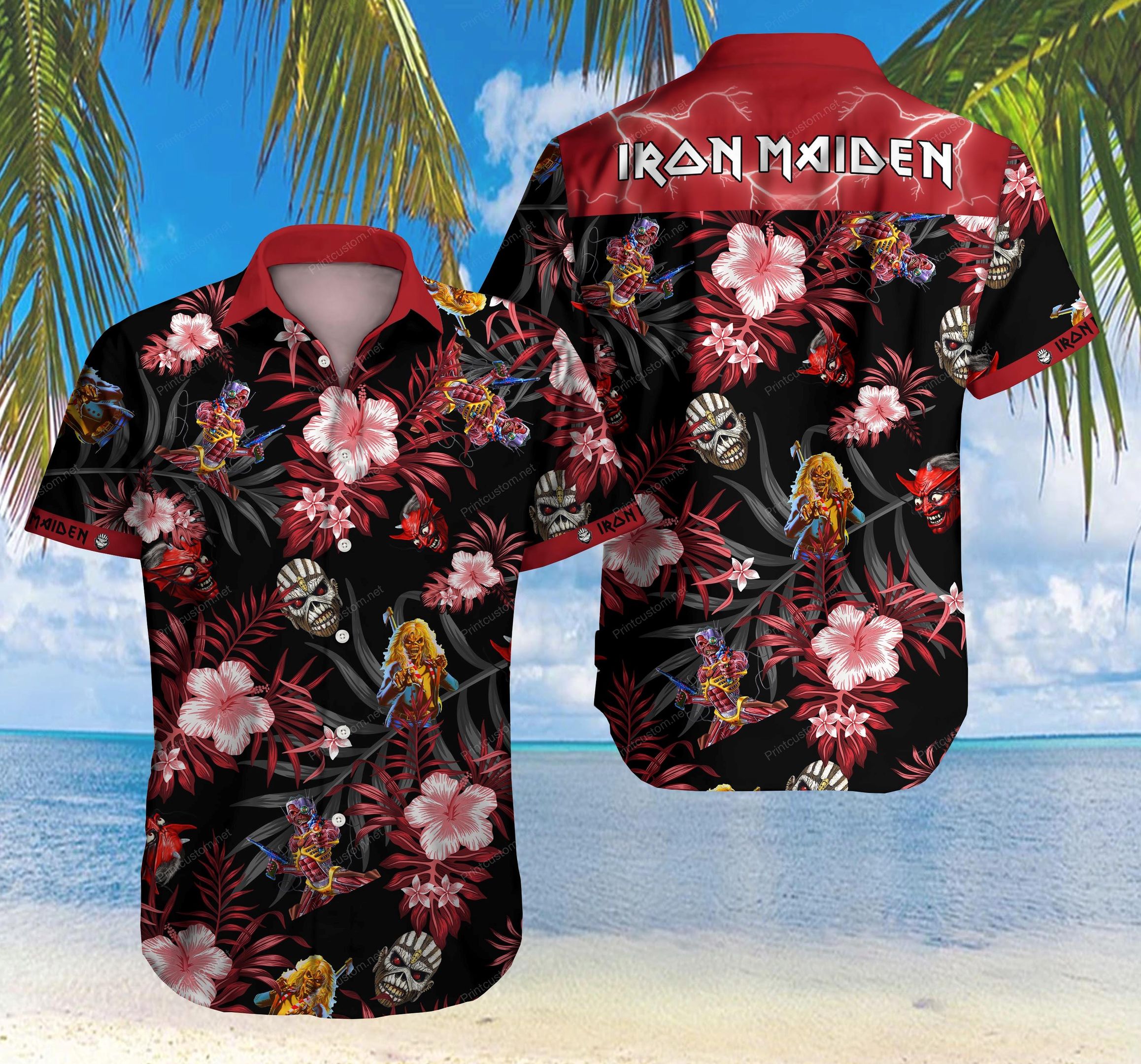 Hawaiian Shirt Summer Button Up For Men Beach Wear Short Sleeve Hawaiian Ha88872