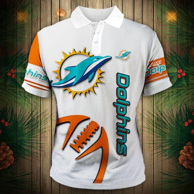 Miami Dolphins Zigzag Casual Polo Shirt