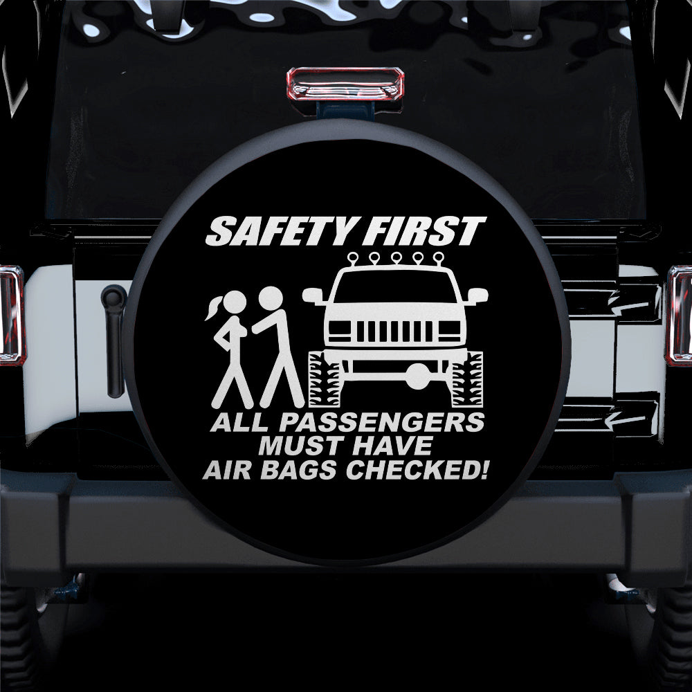 Safety First Funny Couple Jeep Car Spare Tire Covers Gift For Campers