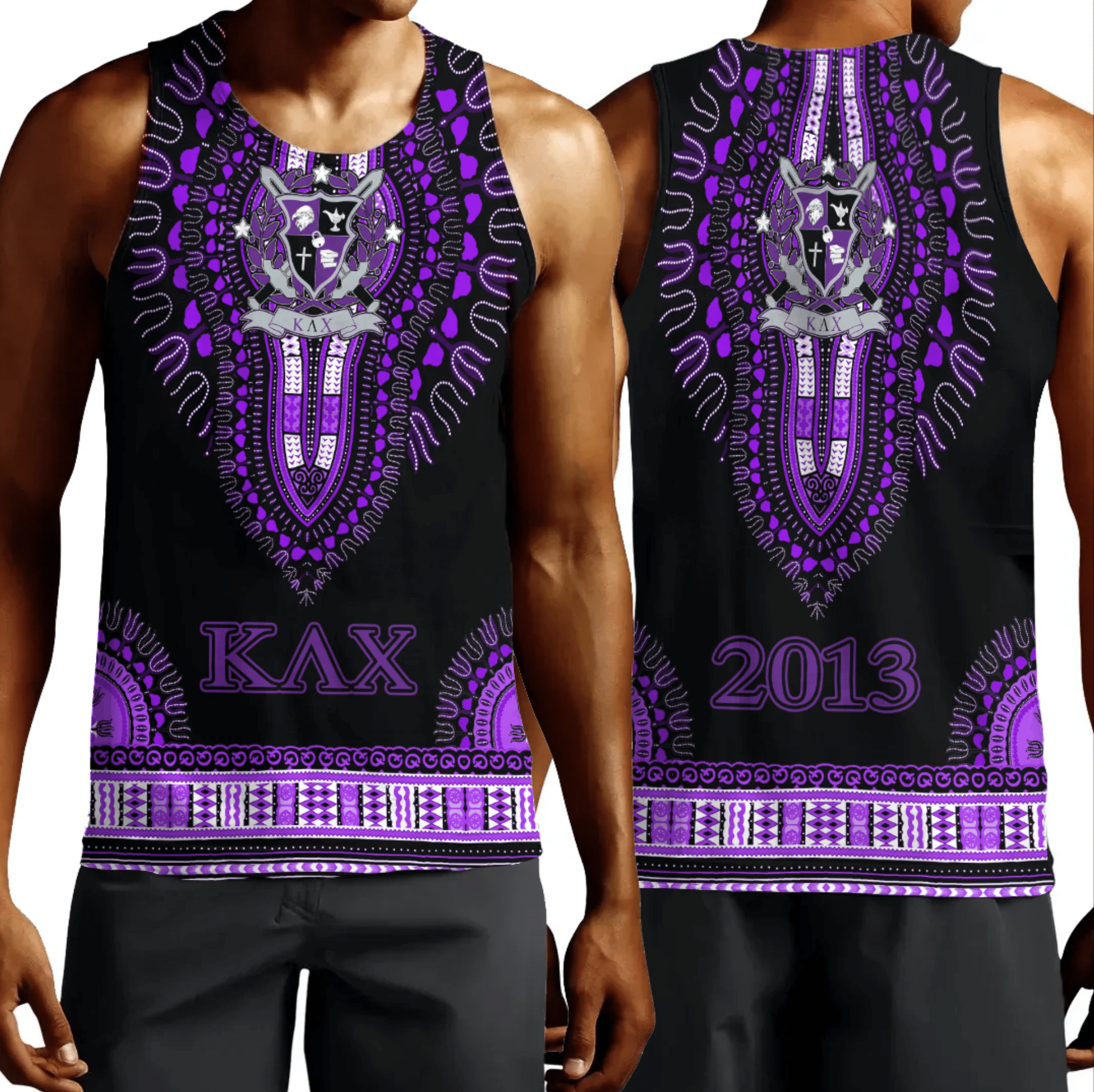 Wonderprint Tank Top Kappa Lambda Chi Dashiki Tank Top