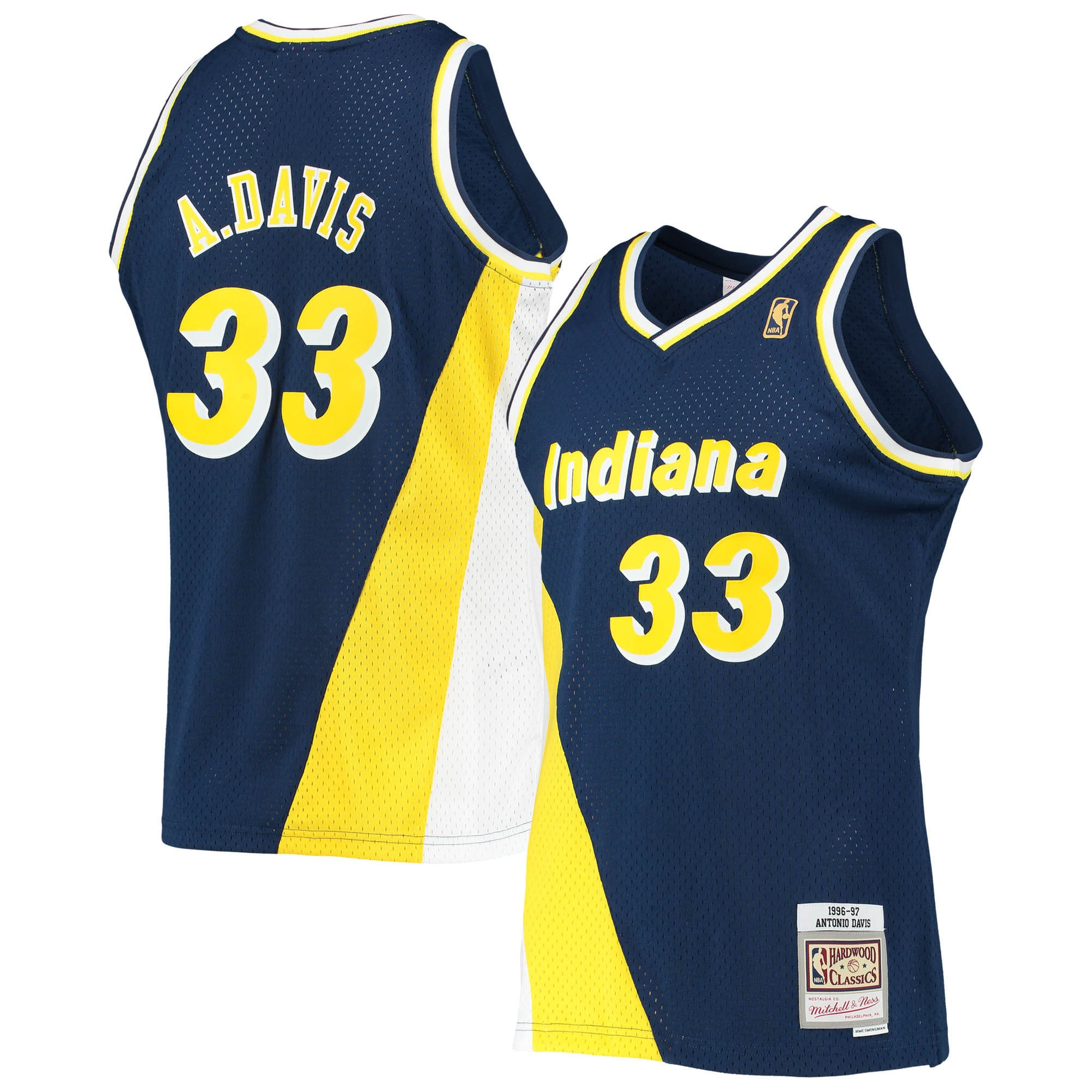 Antonio Davis Indiana Pacers Mitchell & Ness 1996-97 Hardwood Classics Swingman Jersey – Navy NBA