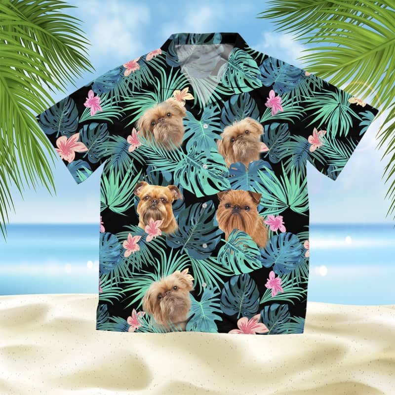 Felacia Brussels Griffon Summer Leaves Hawaii Shirt Ha9485