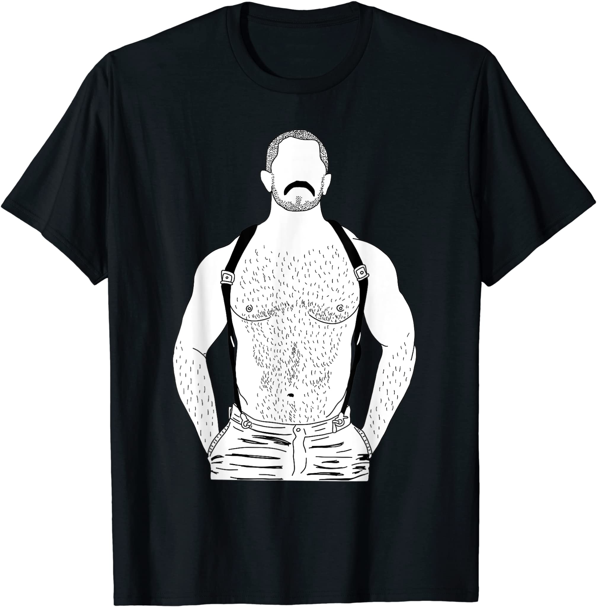 Gay Leather Gay Daddy Man Bear Kink Fetish Bdsm Gay Mustache T-Shirt