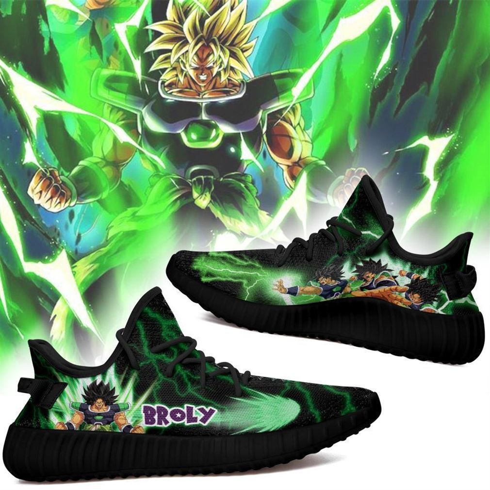 Broly Yz Dragon Ball Z Anime Yeezy Black Shoes Sport Sneakers