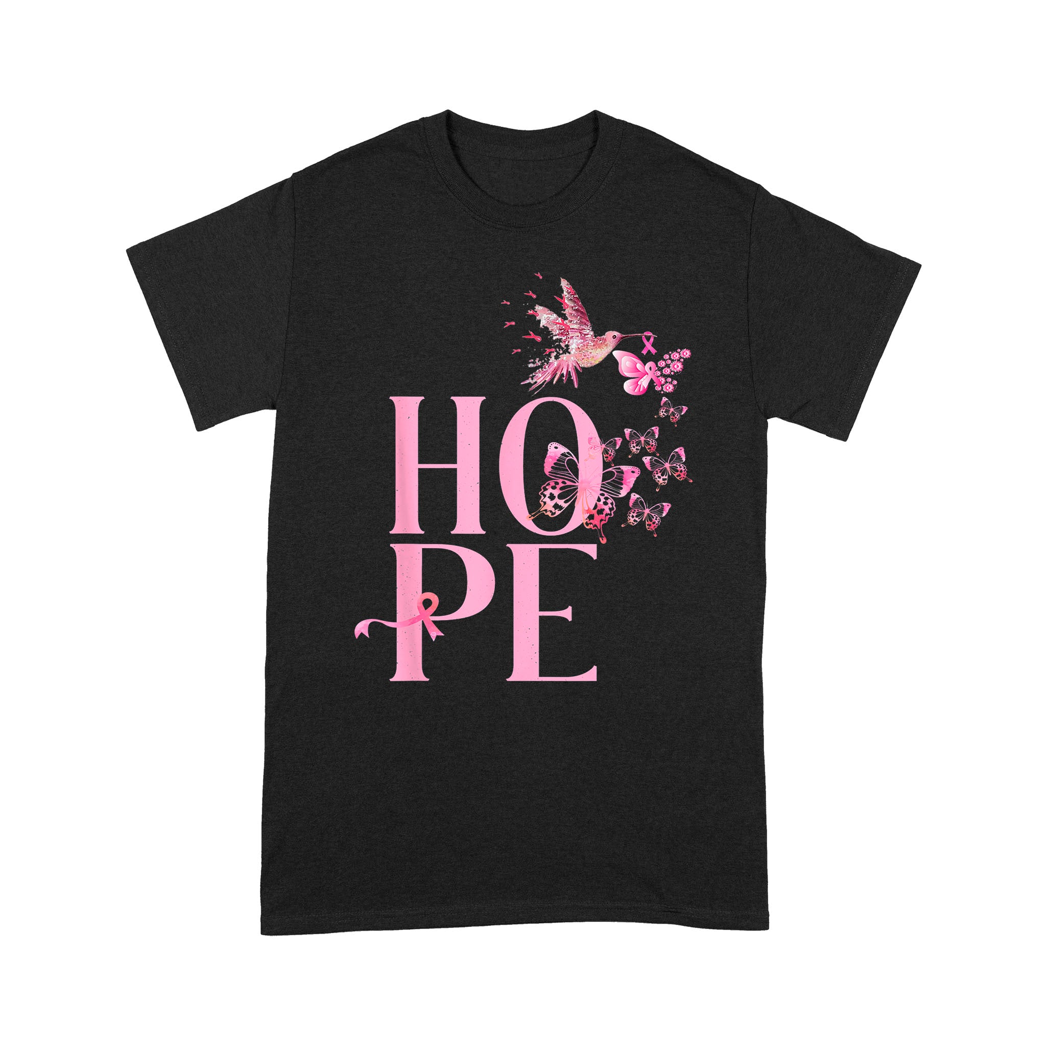 Standard T-Shirt – Hope Breast Cancer Awareness&Hummingbird Breast Cancer Month T-Shirt