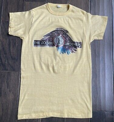 Vintage The Doobie Brothers T-shirt Sz  70s 80s With The Band Back Print 3091