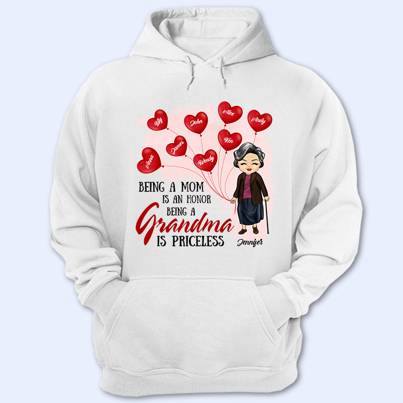 Being A Grandma Is Priceless – Mother Gift – Personalized Custom Hoodie