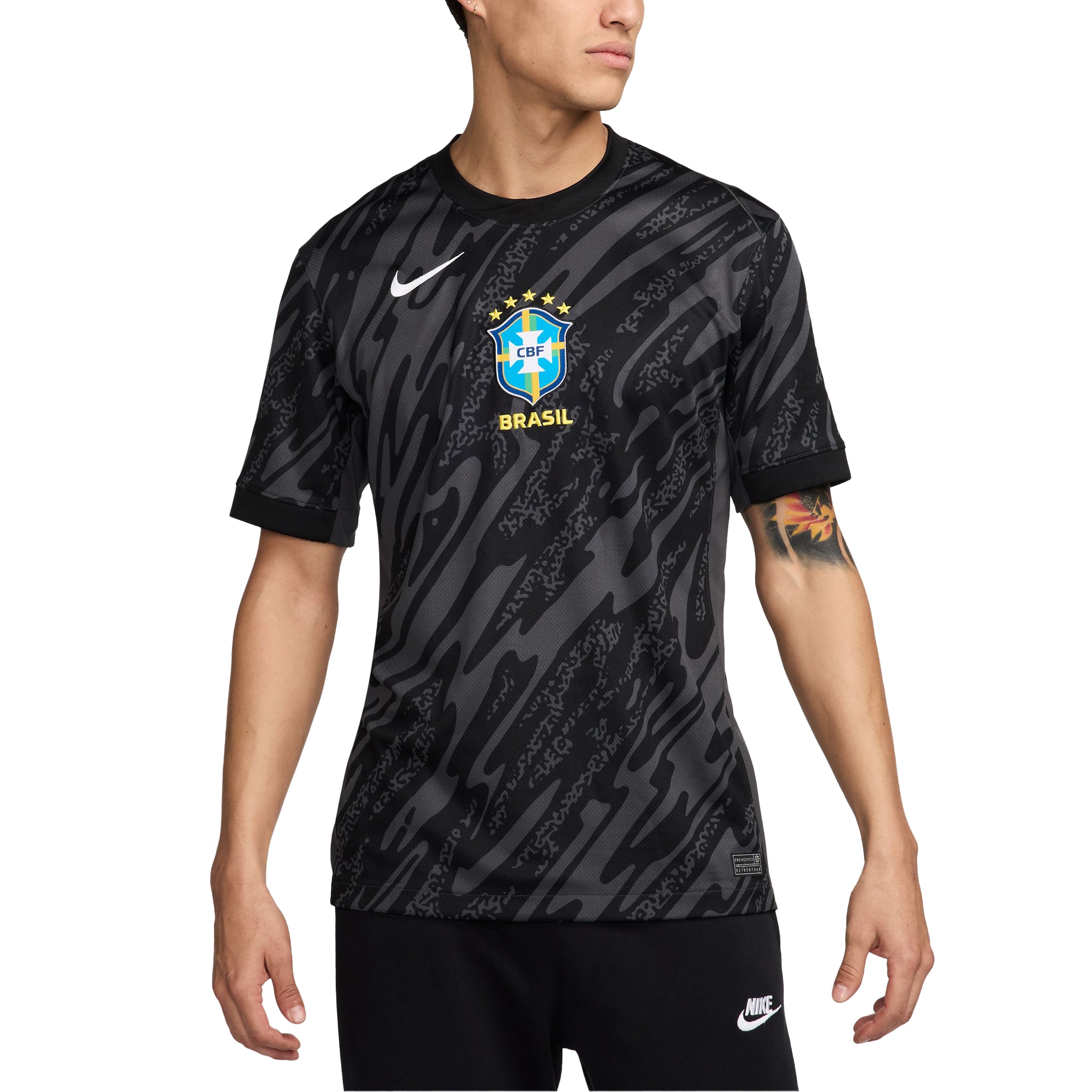 Brazil National Team 2024 Goalkeeper Replica Stadium Jersey – Anthracite