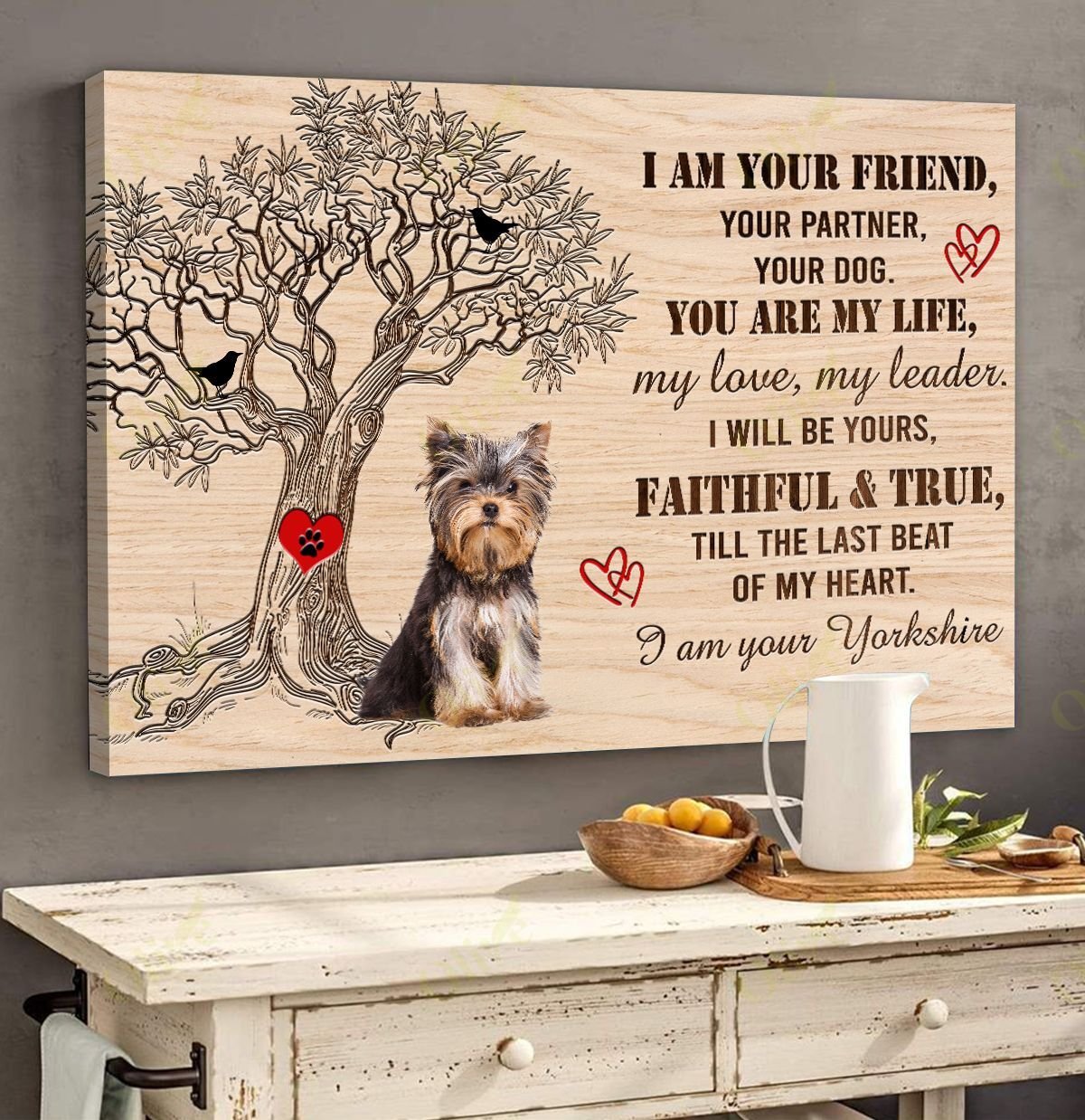 Yorkshire Terrier – You’Re My Life Canvas Wall Art Home Decor