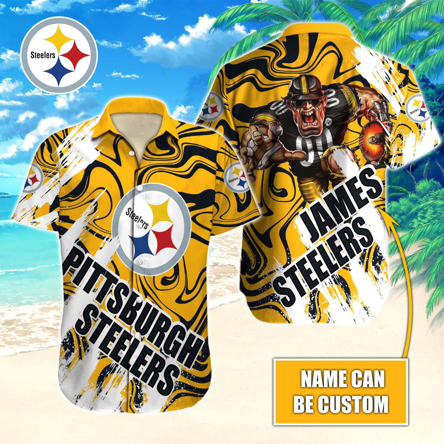 Pittsburgh Steelers Nfl-Hawaiian Shirt Custom T-40667