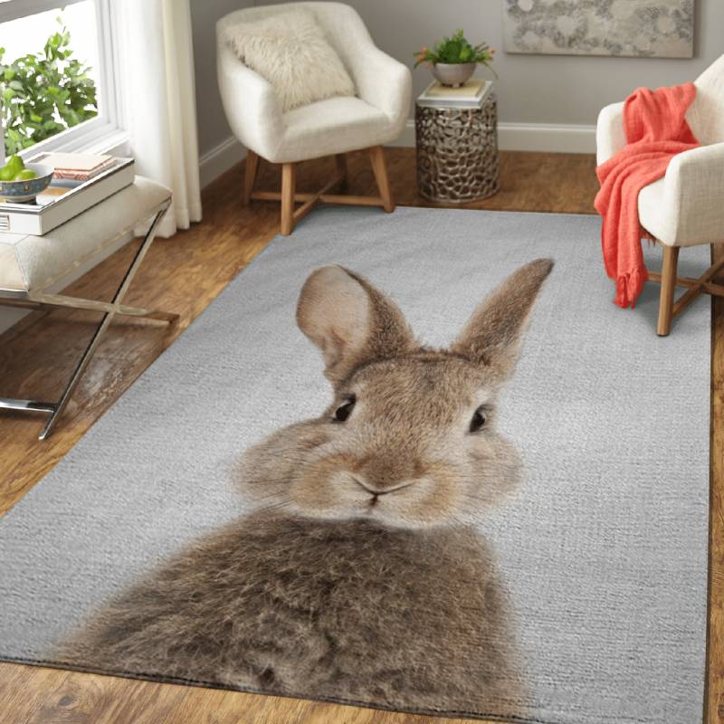 Rabbit Colorful – Animals Colorful Area Rug Carpet