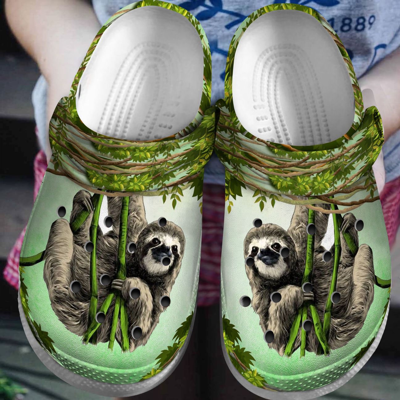 Sloth Personalized Clog, Custom Name, Text, Color, Number Fashion Style For Women, Men, Kid, Print 3D Happy Sloth