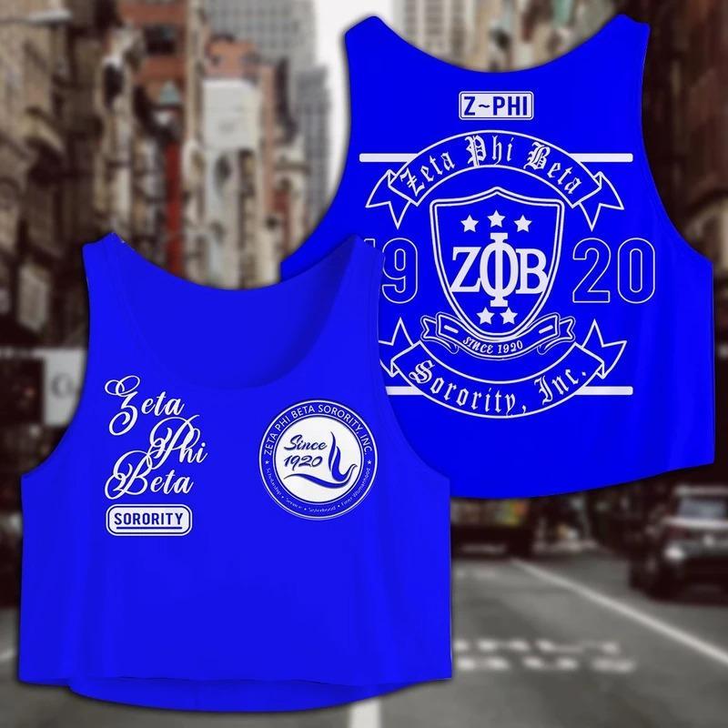 Wonder Print Tank Top – Zeta Phi Beta Croptop Tank Top – Danh Style