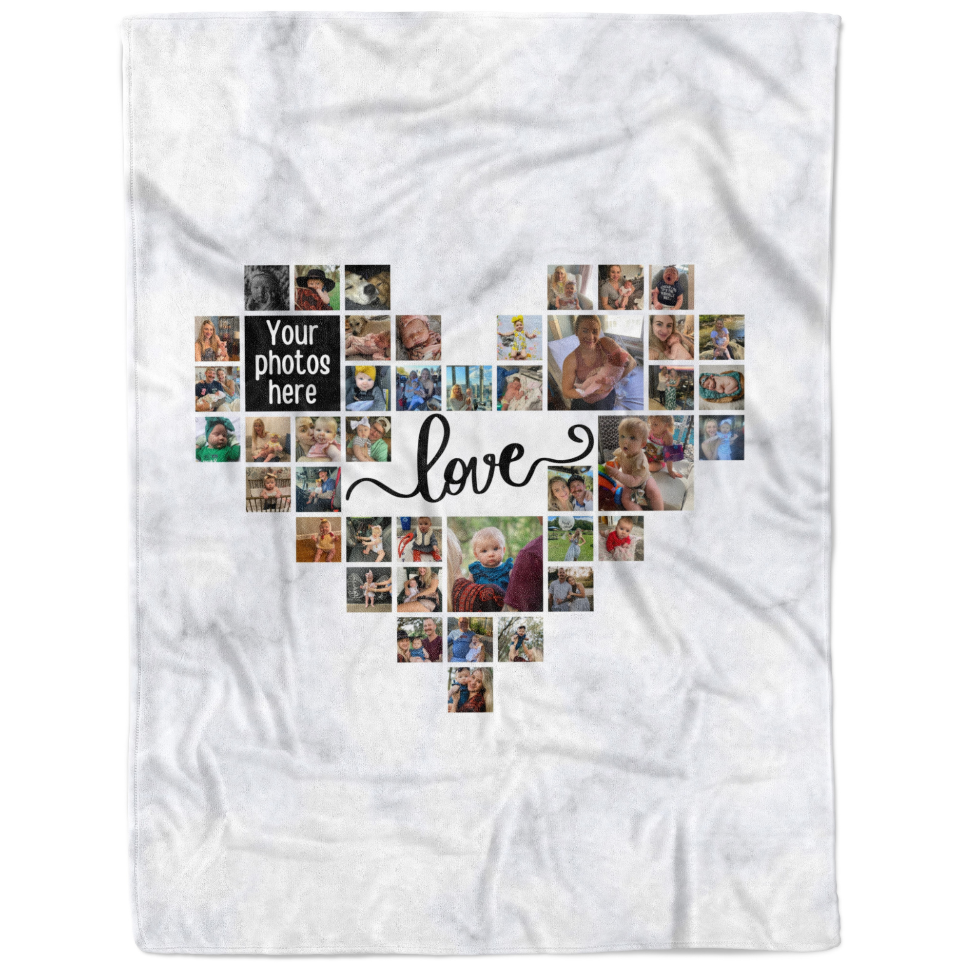 Custom Photo Collage Love Family Blanket