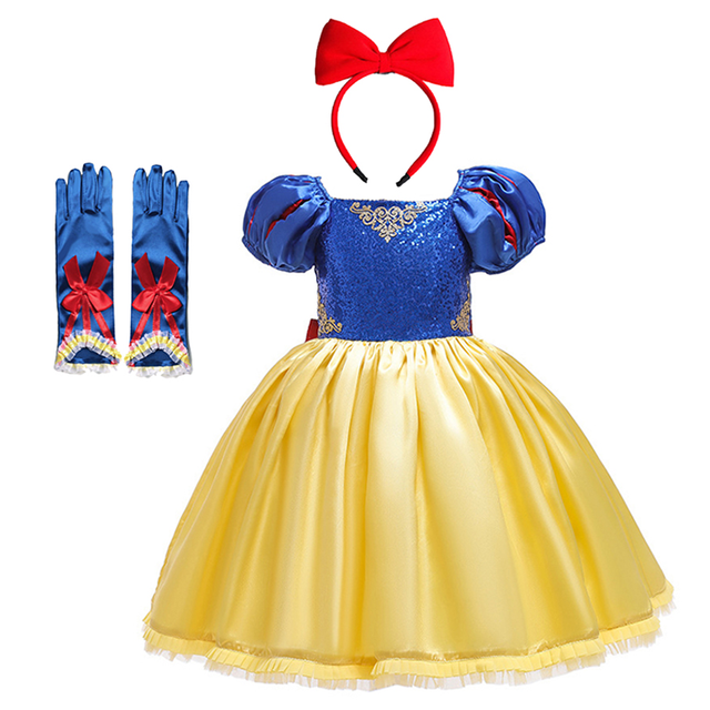 Snow White Dress for Girls Party Princess Dress Kids Baby Gifts Halloween Costume Dresses For Girls Baby Girl Tutu Dress Infant alx