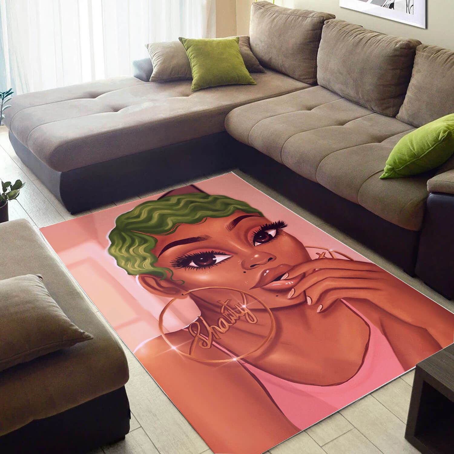 African American Area Rugs Pretty Afrocentric Lady African American Print Rug Afrocentric Home Decor And Style BPS21293