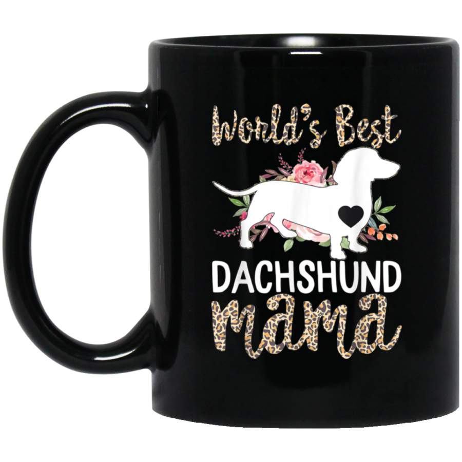 Dachshund Mom Doxie Dog Owner Mothers Day Pet Mama Leopard Mug