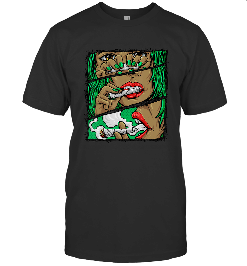 Black Girl Roll It Lick It Smoke It Marijuana Weed T Shirt T-Shirt