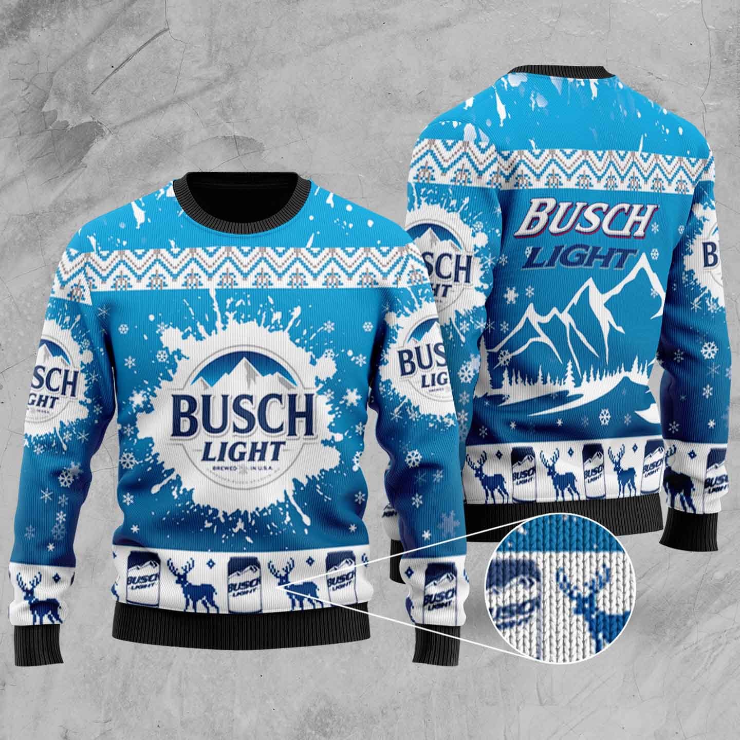 Busch Light Funny Ugly Sweater Unisex 3D Shirt Christmas Gifts for Men Women