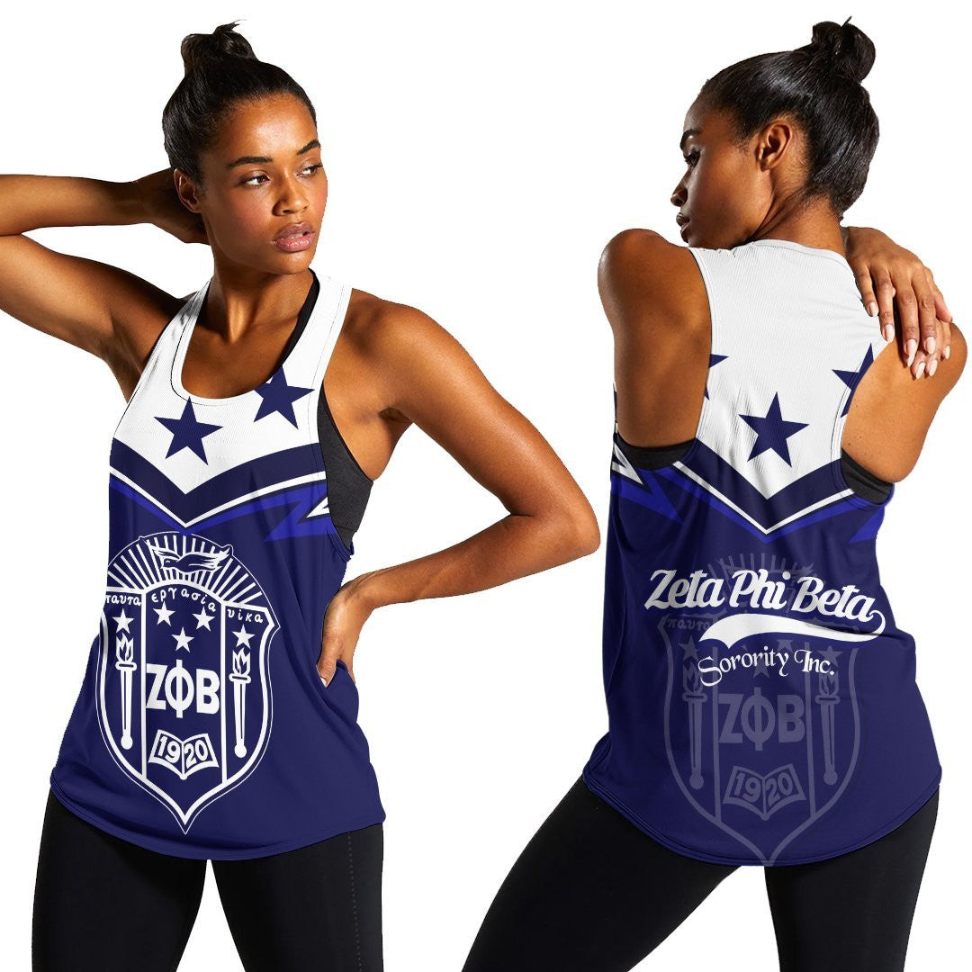 Sorority Tank Top – Original Zeta Phi Beta Racerback Tank Top Zig Zag Style