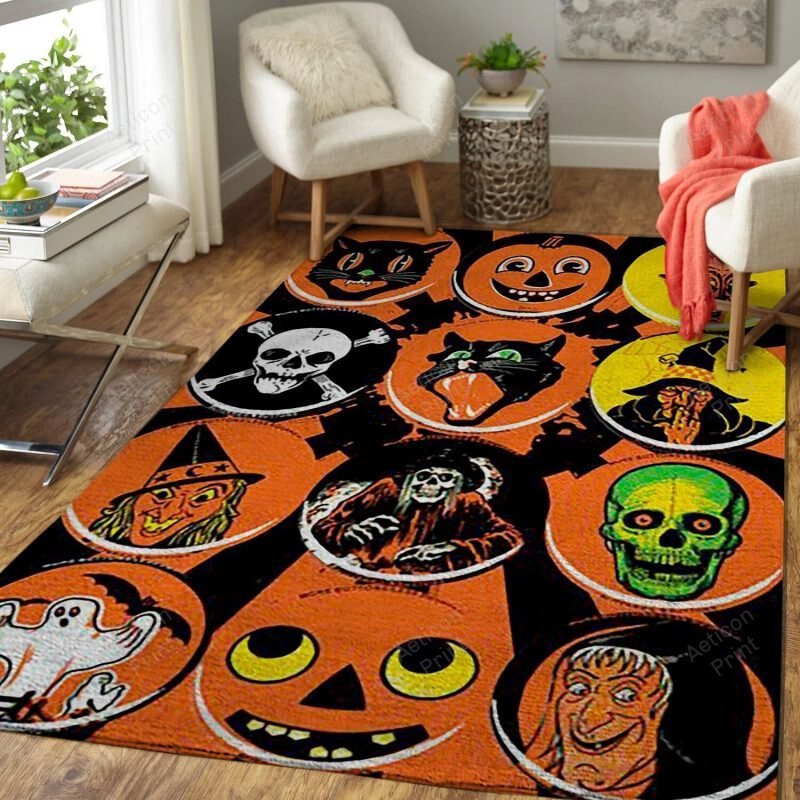 Halloween Limited Edition Carpet Living Room Area Rug Carpet Vintage Home Decor Gift Ideas