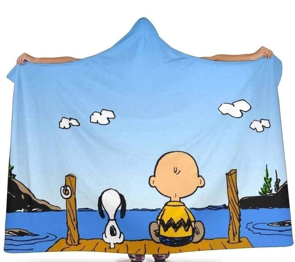 Snoopy & Charlie Brown Hooded Blanket