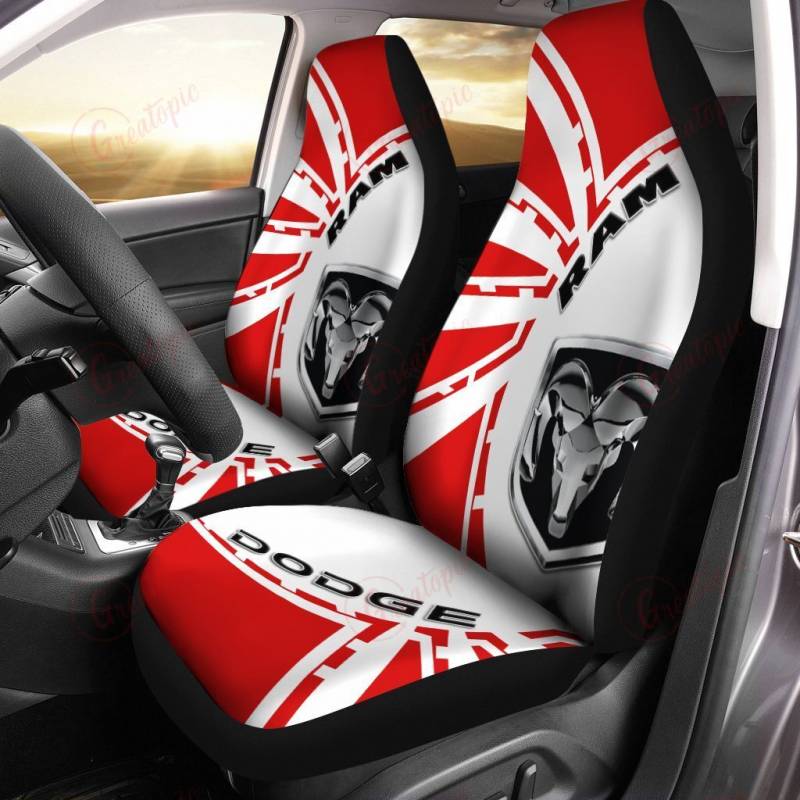 Dodge Ram LPH Car Seat Cover (Set of 2) Ver 5 (Red)